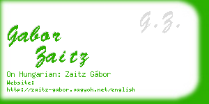 gabor zaitz business card